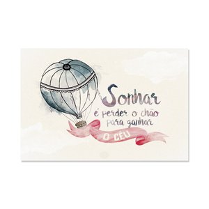 Placa Decorativa Frase Sonhar