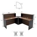 Ver imagem 4 de Balcão de Atendimento em L 120x60cm para Loja e Recepção + Cadeira Ergonômica Netflex Reclinável