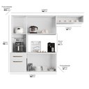 Ver imagem 3 de Kit Completo de Armário Aéreo Clean 6p Cozinha P Apartamento:branco