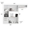 Kit Completo de Armário Aéreo Clean 6p Cozinha P Apartamento:branco - 3