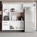 Ver imagem 5 de Kit Completo de Armário Aéreo Clean 6p Cozinha P Apartamento:branco