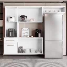 Kit Completo de Armário Aéreo Clean 6p Cozinha P Apartamento:branco - 5