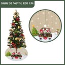 Ver imagem 2 de Saia Tapete Base Árvore de Natal Modelo 6 Decoração Papai Noel Enfeite Natalino Luxo Luvinco