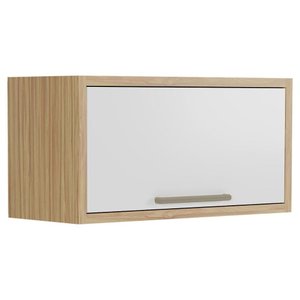 Módulo Cozinha Ronipa Syrah Armário Geladeira C/ 1 Porta Basculante 80cm Amendoa/off White-ronipa