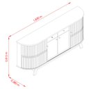 Ver imagem 2 de Aparador para Sala Buffet Ambiente Mônaco e Cristaleira Moss Cumaru Opala – Madetec