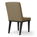 Ver imagem 2 de Cadeira Sala de Jantar Base Madeira Preto Kit 4 Sofia Suede Marrom Rato D03 - D'Rossi