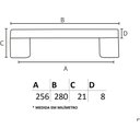 Ver imagem 4 de Puxador Liveri IL 950 - Grafite - 256MM