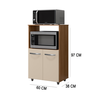 Gabinete Armário Balcão Microondas e Forno 2 Portas Savana/off White - 3