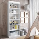 Ver imagem 2 de Estante Livreiro 5 Prateleiras Gold 2 Módulos- Dullar Móveis:branco