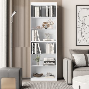 Estante Livreiro 5 Prateleiras Gold 2 Módulos- Dullar Móveis:branco