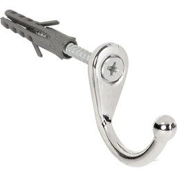 Cabide Gancho De Parede Para Roupas Cromado Kit 20 Ganchos - 1