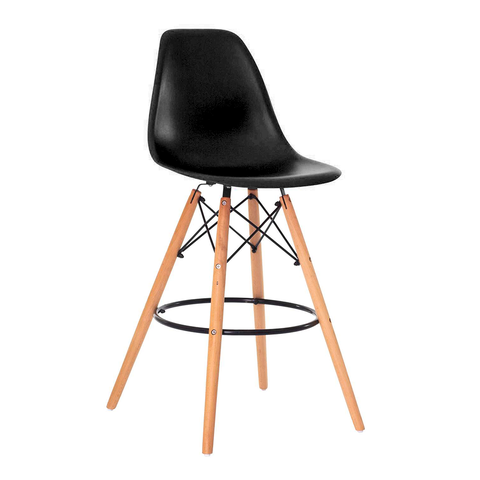 Banqueta Charles Eames Eiffel Design Preta