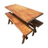 Mesa De Churrasco 2,25m Com 2 Bancos De Madeira Maciça Móveis Rústicos Adelin - 19