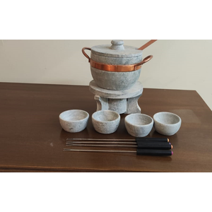 Conjunto para Founde em Pedra Sabão de 800 Ml