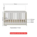 Ver imagem 7 de Berço Americano 3 em 1 com Colchão Incluso Multimóveis Mp0527pa Off White/branco