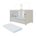 Ver imagem 1 de Berço Americano 3 em 1 com Colchão Incluso Multimóveis MP0527PA Off White/Branco