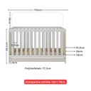 Ver imagem 7 de Berço Americano 3 em 1 com Colchão Incluso Multimóveis MP0527PA Off White/Branco