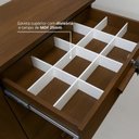 Ver imagem 6 de Cômoda com Sapateira e 5 Gavetas com Chave e Divisória Porta-Treco Tampo MDF Zeus Marrom/Castanho