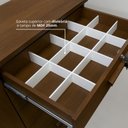 Ver imagem 6 de Cômoda 5 Gavetas e com Chave Tampo e Frente em MDF Zeus Marrom/Castanho