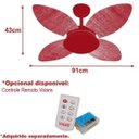 Ver imagem 4 de Ventilador de Teto 4 Pás Vidro Fechado Mini Pétalo Volare