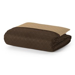 Capa Protetor de Sofá 3 Lugares King Impermeável Dupla Face Assento 1,80m Tabaco e Cáqui - 4