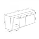 Ver imagem 4 de Rack com Painel para Tvs de até 50 Polegadas Melody 2 Portas Off White/mel - Casa Giulia