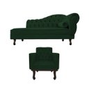 Ver imagem 2 de Kit Diva Recamier Diana 140cm Lado Esquerdo e 01 Poltrona Classic Suede - Doce Sonho Móveis RECAMIER