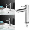 Ver imagem 5 de Torneira Lavatório Banheiro Mesa Aço Escovado Inox 304 1/4