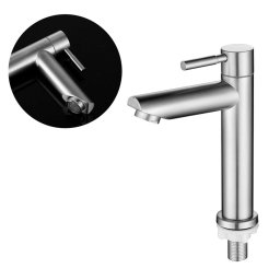 Torneira Lavatório Banheiro Mesa Aço Escovado Inox 304 1/4 - 4