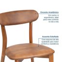 Ver imagem 4 de Kit 4 Cadeiras Madeira Maciça Ceci CabeCasa MadeiraOriginals Courino Marrom