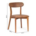 Ver imagem 3 de Kit 4 Cadeiras Madeira Maciça Ceci CabeCasa MadeiraOriginals Courino Marrom