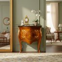 Ver imagem 2 de Cômoda Clássica 2 Gavetas com Tampo em Mármore 76x88x45