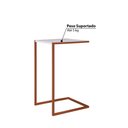 Ver imagem 3 de Mesa de Apoio Lateral Industrial - Branco/Cobre