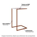 Ver imagem 2 de Mesa de Apoio Lateral Industrial - Branco/Cobre