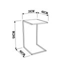 Ver imagem 4 de Mesa de Apoio Lateral Industrial - Branco/Cobre