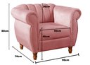 Ver imagem 6 de Conjunto Realeza Sofá com Poltronas Chesterfield Decoração Sala Recepção - Suede Rosa
