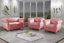 Ver imagem 7 de Conjunto Realeza Sofá com Poltronas Chesterfield Decoração Sala Recepção - Suede Rosa