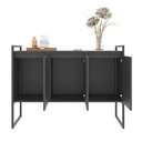 Ver imagem 6 de Conjunto Buffet e Aparador Industrial Preto Onix