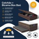 Ver imagem 6 de Cama Box Baú com Colchão Gazin de Molas Ensacadas One Face Air Light + Auxiliar de Espuma Solteiro