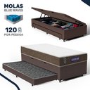 Ver imagem 3 de Cama Box Baú com Colchão Gazin de Molas Ensacadas One Face Air Light + Auxiliar de Espuma Solteiro