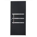 Ver imagem 1 de Porta de Giro Alumínio Preto Lambril C/friso Puxador 60cm Maxx