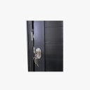 Ver imagem 7 de Porta de Giro Alumínio Preto Lambril C/friso Puxador 60cm Maxx