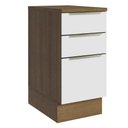 Ver imagem 1 de Balcão 40 cm 3 Gavetas Rustic/Branco Veludo Lux Madesa