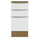 Ver imagem 6 de Balcão 40 cm 3 Gavetas Rustic/Branco Veludo Lux Madesa