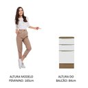 Ver imagem 5 de Balcão 40 cm 3 Gavetas Rustic/Branco Veludo Lux Madesa