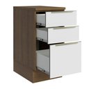 Ver imagem 4 de Balcão 40 cm 3 Gavetas Rustic/Branco Veludo Lux Madesa