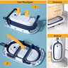Banheira Retratil para Bebe com Termometro, Rede e Almofada - Azul - 5