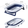 Banheira Retratil para Bebe com Termometro, Rede e Almofada - Azul - 8