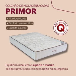 Colchão Casal Molas Ensacadas Primor Orthocrin 138x188x26 - 3