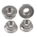 Ver imagem 3 de 100 PEÇAS - PORCA SEXTAVADA FLANGEADA COM SERRILHA M5 INOX